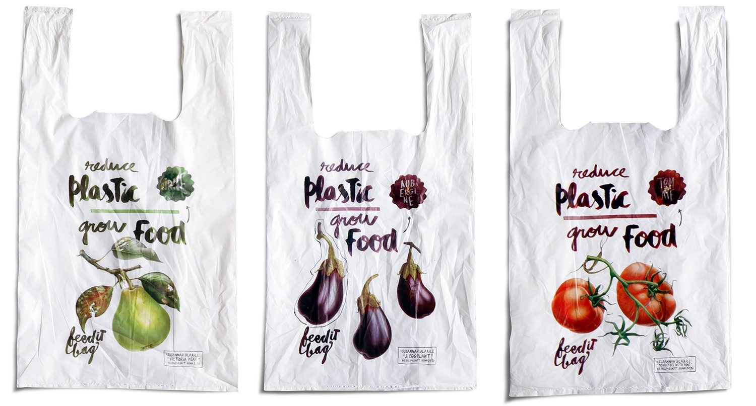 Ces sacs plastiques se transforment en légumes