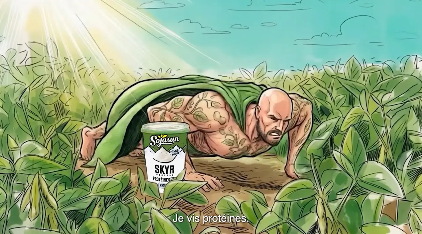 Sojasun crée SojaMan le super-héros qui se moque des masculinistes